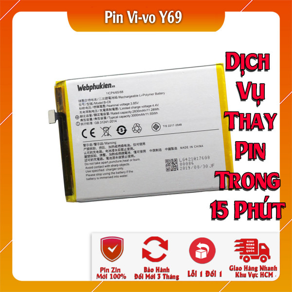 Pin Webphukien cho  Vivo Y69 B-C8 - 3000mAh 